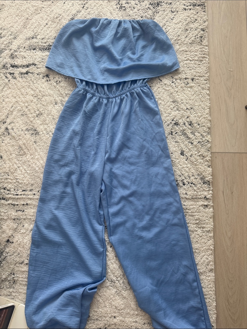 Strapless Light Blue Jumpsuit